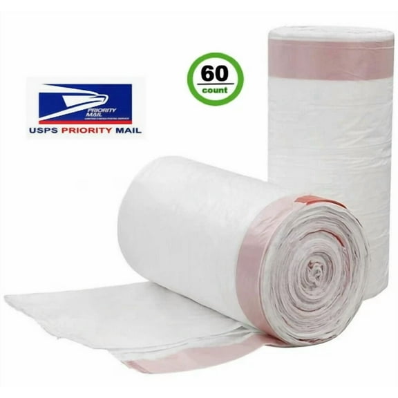 STARLIGHT- Ccliners 3 Drawstring Gallon Small Trash Bags 0.7 Mil, 60 Count