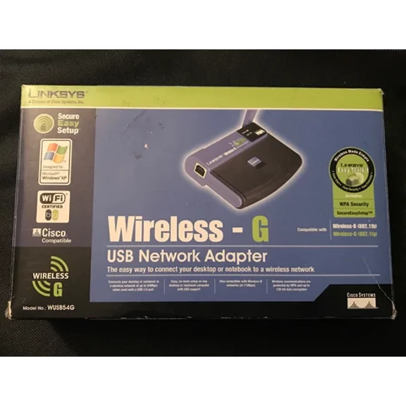 STARLIGHT- Cisco Linksys Wireless-G Usb Wireless Network Wusb54G (890552681495) 802.11G/B