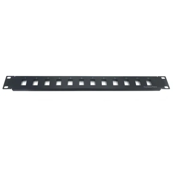 STARLIGHT- Cnaweb 12 Port Unloaded Keystone Rack Mount Network Patch Panel 1U