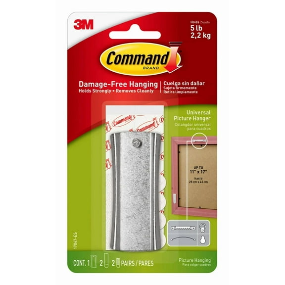 STARLIGHT- Command Picture Hanger Gray Damage Free Hooks With Strips No Tools Needed