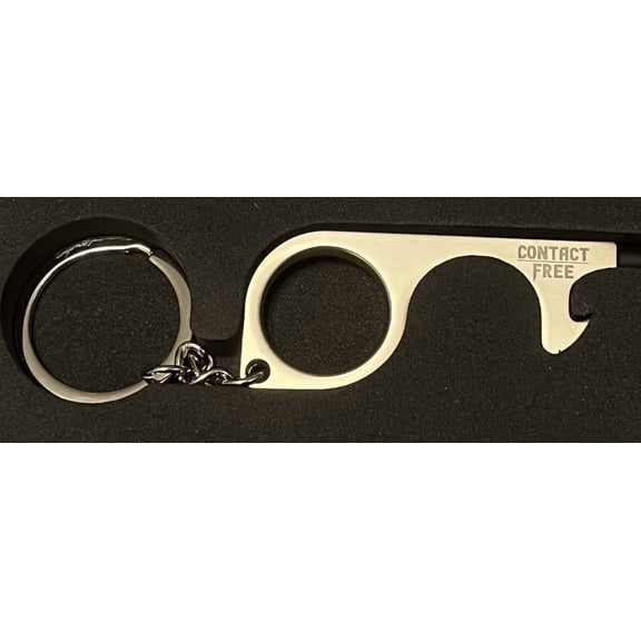 STARLIGHT- Contact Free No Touch Antimicrobial Door Opener,Push Buttons,Bottle Pearl Silver