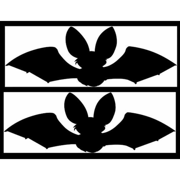 STARLIGHT- Cute Bat Two Black 6" Graphic Vinyl Decals Car Truck Windows Laptop Notebook