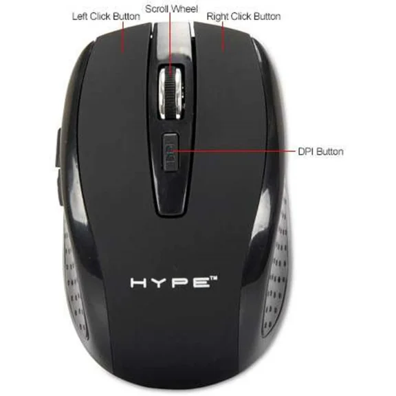 STARLIGHT- Dgl Wireless Optical Mouse 2.4Ghz Usb Nano Receiver 800 Dpi 6 Buttons Ergonomic