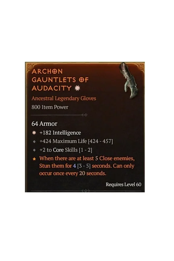 - Diablo 4 S9 Archon Gauntlets Of Audacity 1Ga Legendary Gloves Gear Equipment