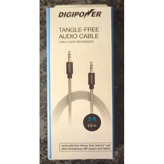 STARLIGHT- Digipower Tangle- Braided Auxiliary Cable 3Ft Dgpspafx