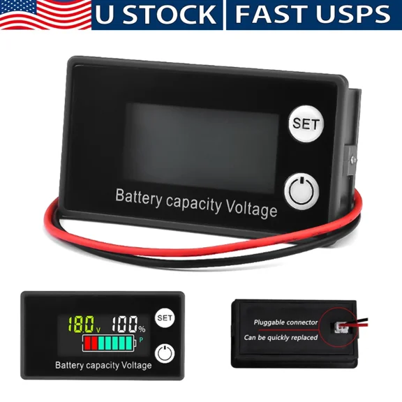 STARLIGHT- Digital Lcd Voltage Meter Dc 8V-100V Voltmeter Battery Power Indicator Usa