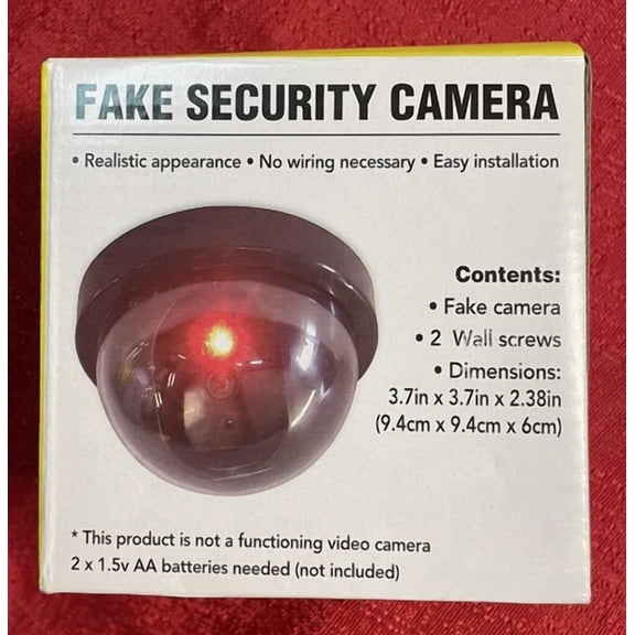 STARLIGHT- Dummy Camera Fake Security Cctv Dome Camera With Flashing Red Led Light