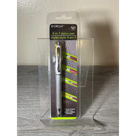 STARLIGHT- E-Circuit Multi-Function 4-1 Pen Stylus Silver Pointer