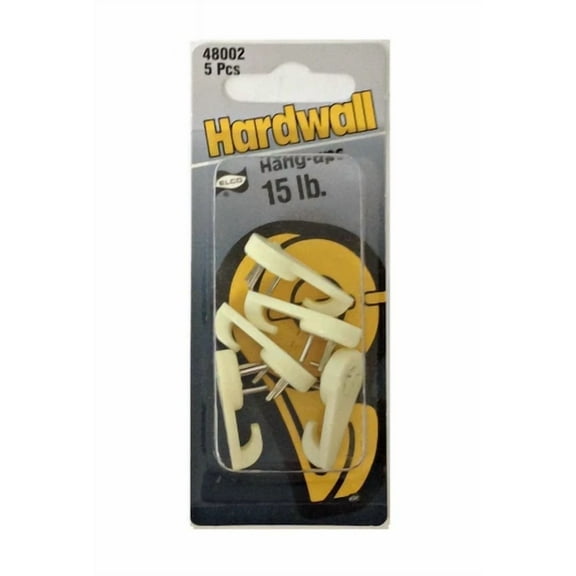 STARLIGHT- Elco Hardwall Hang-Ups Picture Frame/Nail Hook Hanger 5Pcs - 15Lbs - 48002