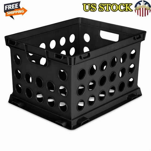 STARLIGHT- Versatile Plastic Storage Cube File Crate Ideal Office Dorm Garage Utility New