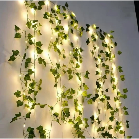 STARLIGHT- Flower Green Leaf String Lights Artificial Vine Fairy Lights Battery Powered