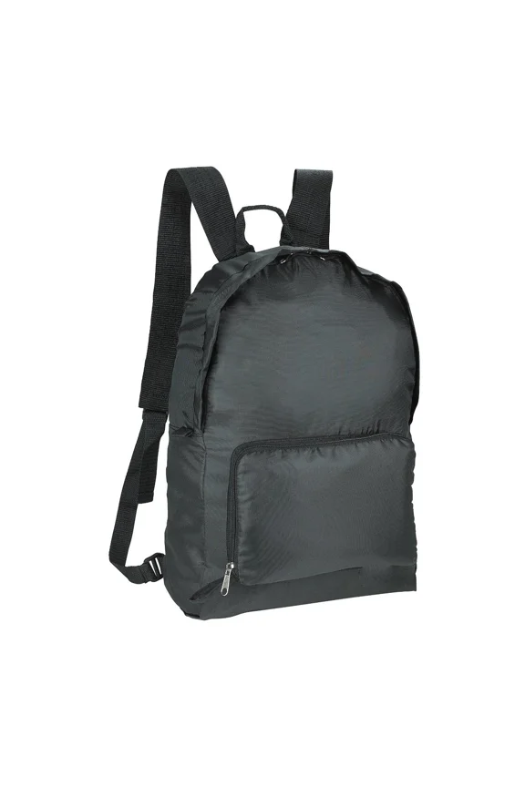 - Foldable Travel Backpack Bag - Fold Into Its Own Zippered Storage Pouch.