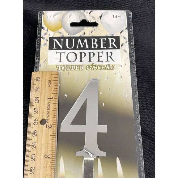 STARLIGHT- Forum Novelties Mirror Acrylic Cake Topper - Silver 4