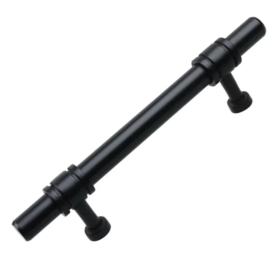 STARLIGHT- Gliderite 3-3/4" Solid Steel Cabinet Bar Pull-Matte Black - 4340-96-Mb-1