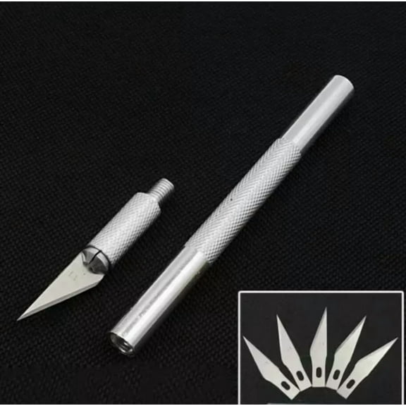 STARLIGHT- Hobby Exacto Knife X-Acto Set 6 Blades Handle For Craftsman Craft Tool Precision