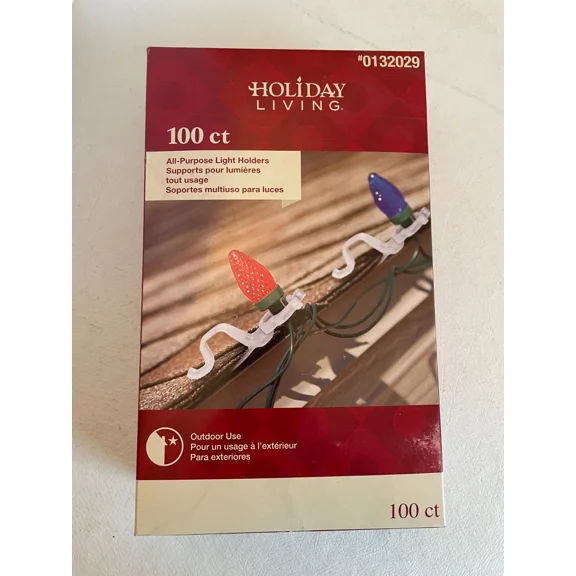 STARLIGHT- Holiday Living - Christmas All Purpose Light Holders - 0132029 -Box Of 100 - New