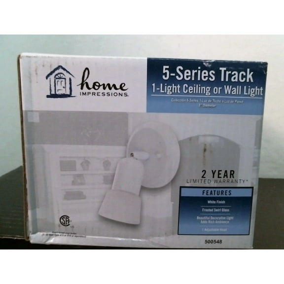 STARLIGHT- Home Impressions 500548 5-Series Track Wall Light, White, Free Shipping