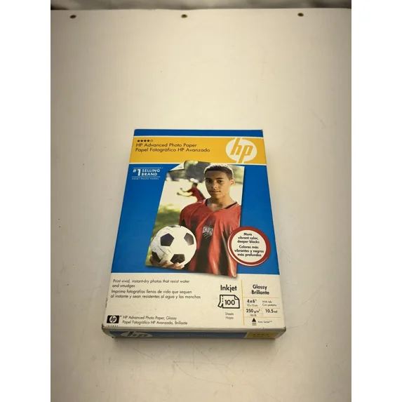 STARLIGHT- Hp Advanced Photo Paper Inkjet Glossy 4" X 6" 100 Sheets New Unopened