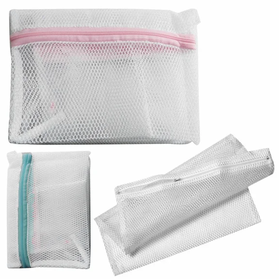 STARLIGHT- Laundry Bag Mesh Large Clothes Wash Washing Aid Saver Net Zipper Cleaner 15X18