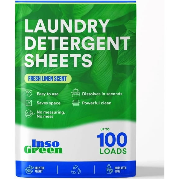 STARLIGHT- Laundry Detergent Sheets  100 Loads - Eco Washer Sheets Detergent