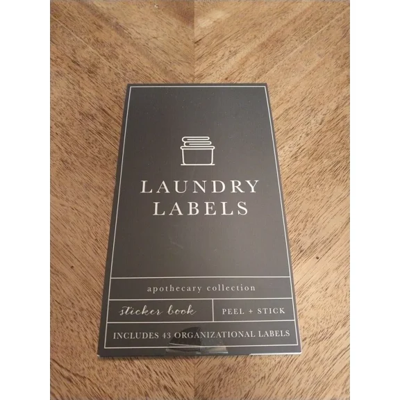 STARLIGHT- Laundry Organization Labels, 43 Peel + Stick Sticker Book 2 Pk