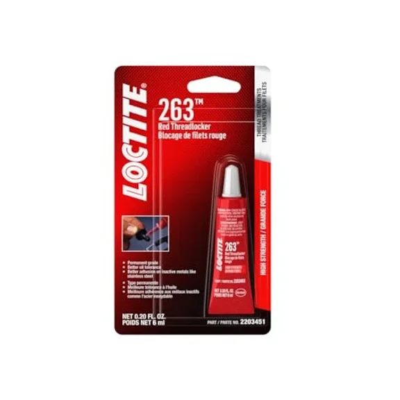 STARLIGHT- Loctite 263 Red Threadlocker Adhesive Multi Purpose Automotive 1 Pack