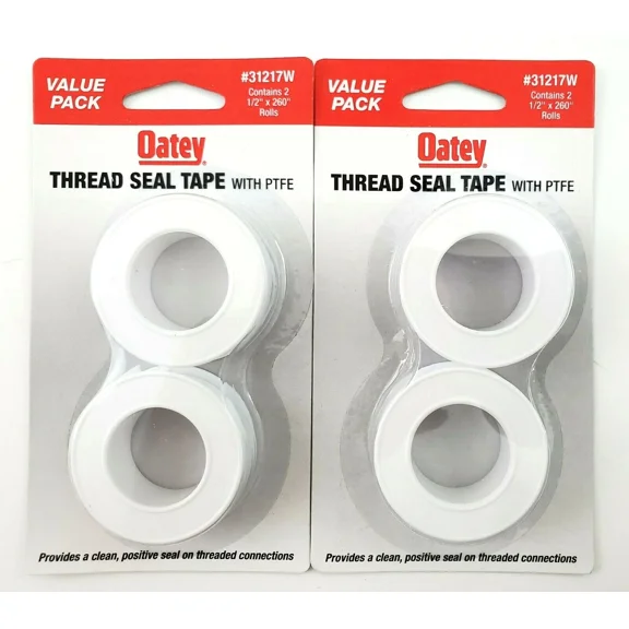 STARLIGHT- Lot Of 2 Packs Of 2 Oatey Thread Seal Tape With Ptfe 1/2" X 260" Rolls 31217W