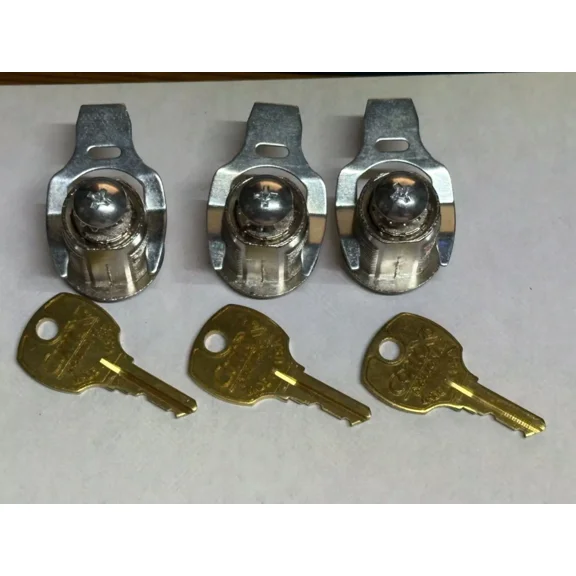 STARLIGHT- Lot Of 3 Compx National Cam Lock Keyed Alike Mail Box / Tool Box