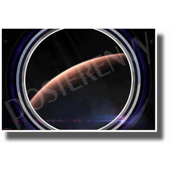 STARLIGHT- Mars Horizon In Spaceship Window - New Classroom Science Poster