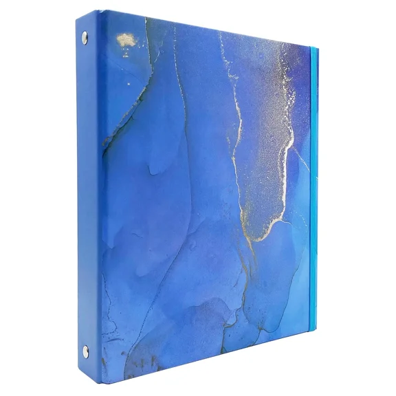 STARLIGHT- Mini 3 Ring Binder 1 Inch Fits 5.5" X 8.5" Paper And Sheet Protectors,