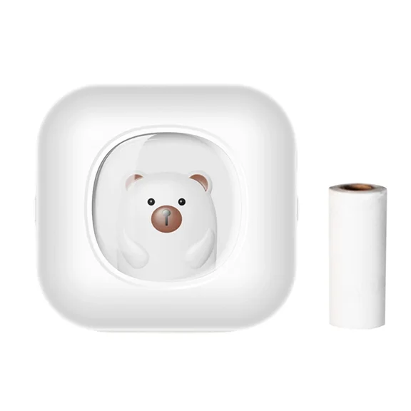 STARLIGHT- Mini Bt Pocket Thermal Printer Photo Printer Label Maker With Paper Roll N4M6