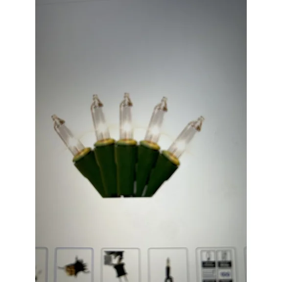 STARLIGHT- New 100 Count Clear Mini String Lights Green Wire Christmas Tree Porch Balcony