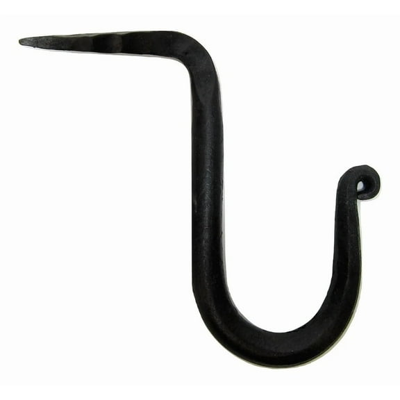 STARLIGHT- New Black Wrought Iron Heavy Forged Metal 4" Drive-In Mantle Barn Hook