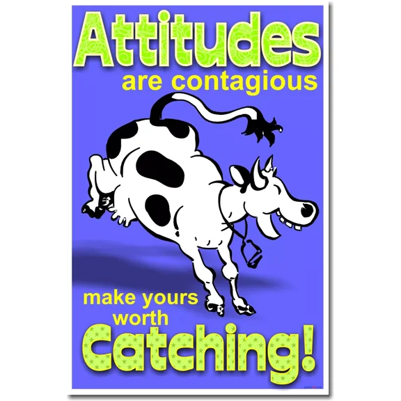 STARLIGHT- New Classroom School Motivational Poster - Attitudes Are Contagious ...