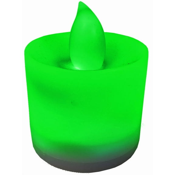 STARLIGHT- New Green Faux Flame Safe Halloween Pumpkin Led Candle