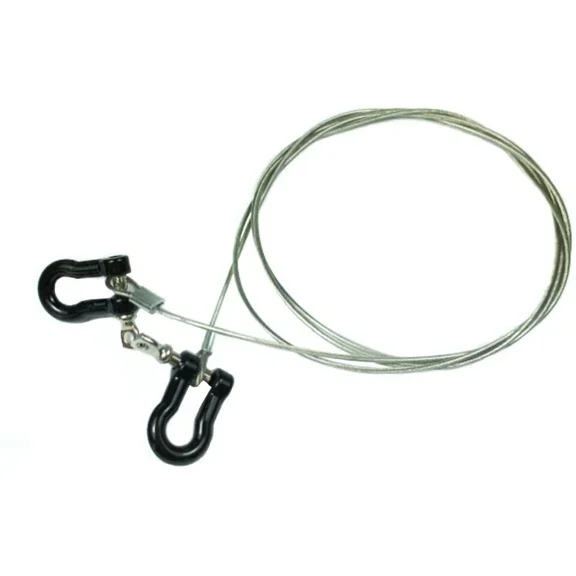 STARLIGHT- Nhx Rc 1/10 Rock Crawler Accessory Steel Rope With Black Tow Shackle Hook