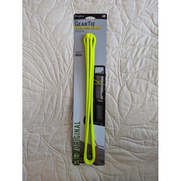 STARLIGHT- Nite Ize Original 64" Gear Tie Twist ~ Bright Yellow ~ 1 Pack ~ New In Package ~