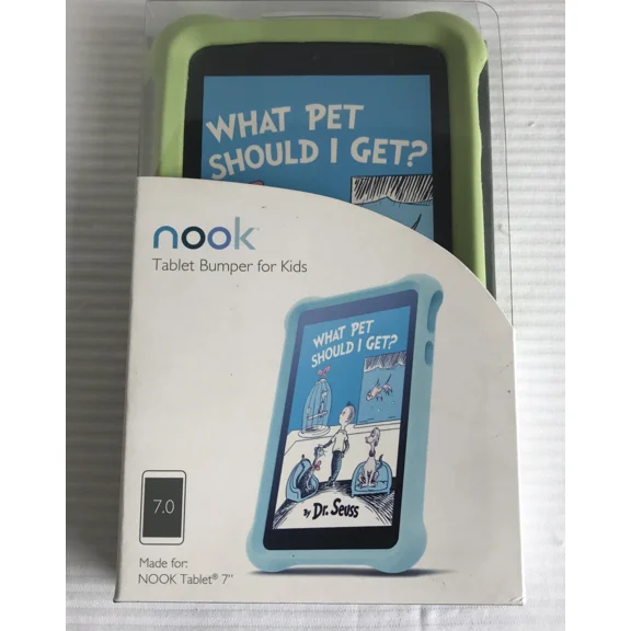STARLIGHT- Nook Tablet 7" Lime Green Foam Tablet Bumper/Case For Kids! - Barnes & Noble New