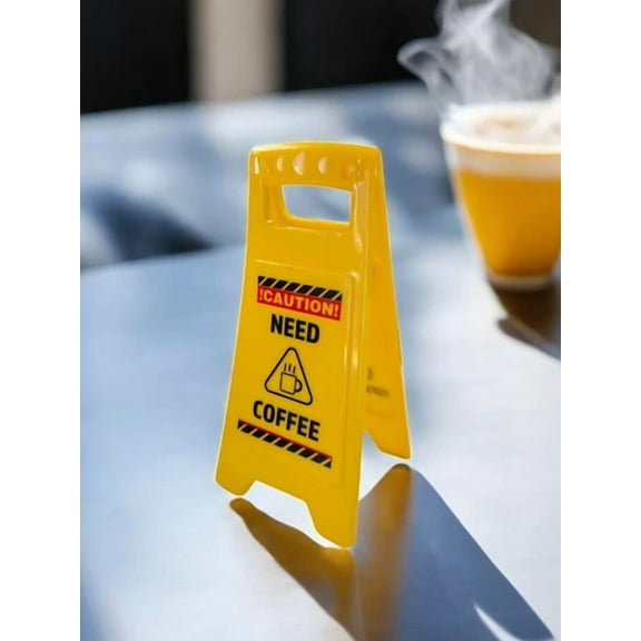 STARLIGHT- Novelty Sign Needs Coffee Gag Gift Stocking Stuffer White Elephant Gift