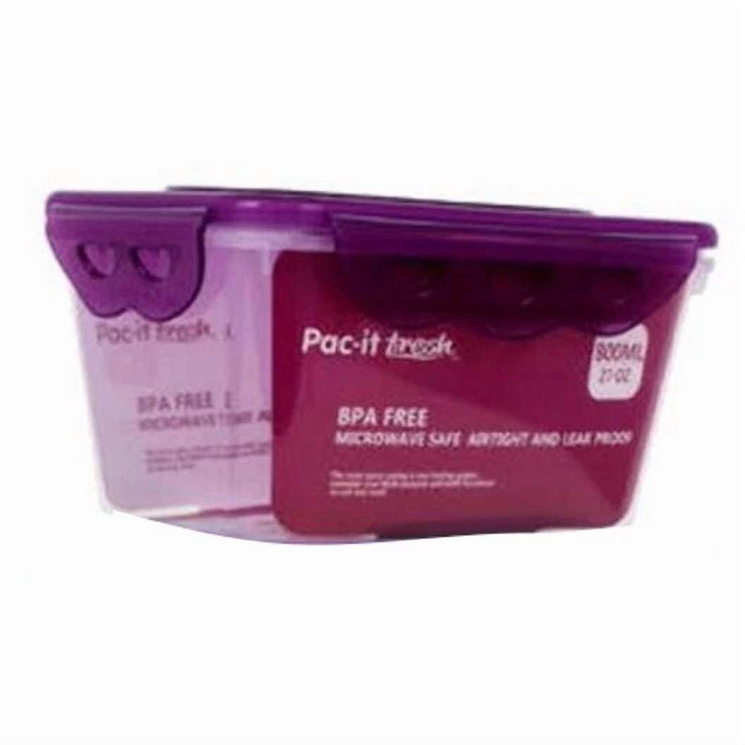 STARLIGHT- Pac-It-Fresh 27Oz Purple Rectangular Plastic Container ...