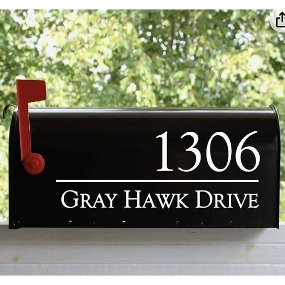 STARLIGHT- Personalized Mailbox Decals With Family Name And Address