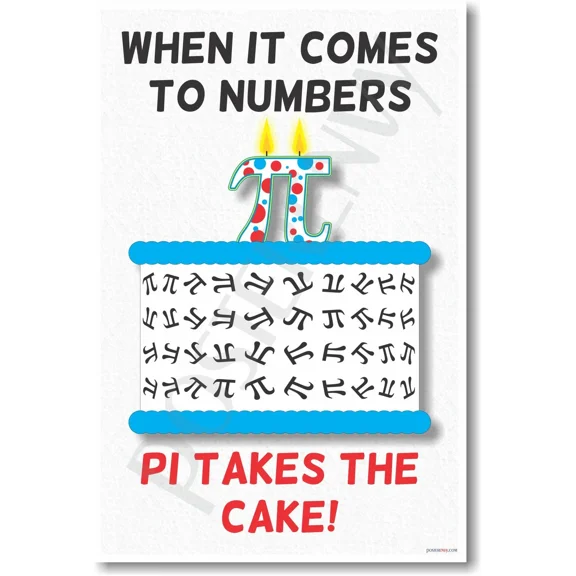 STARLIGHT- Pi Takes The Cake - New Novelty Humor Poster (Hu248)