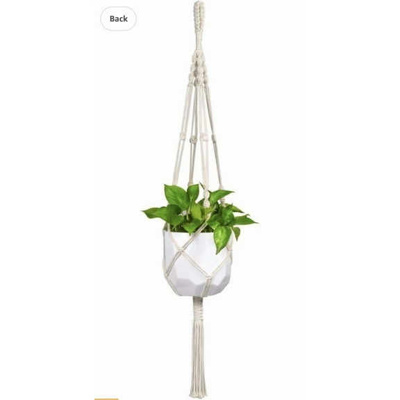 STARLIGHT- Plant Hanger Flower Pot Plant Holder Large 4 Legs Macrame Jute 41 Inch Us