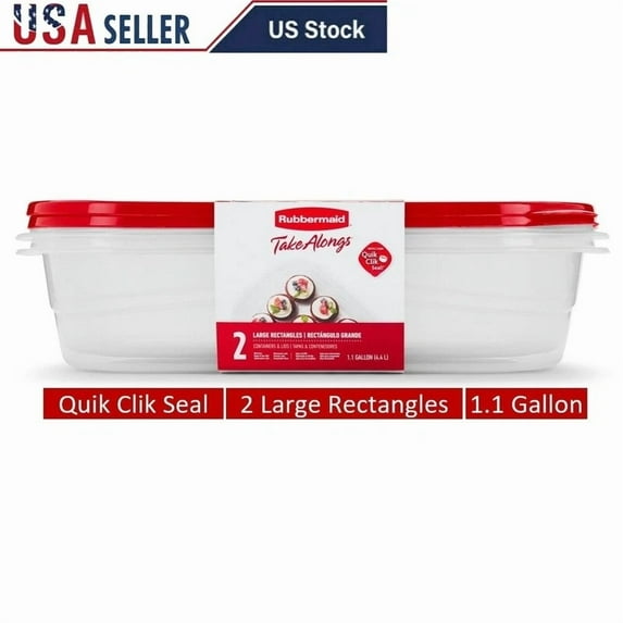 STARLIGHT- Plastic Food Storage Containers 1G Bpa Free Stackable Meal Prep Party Supplies