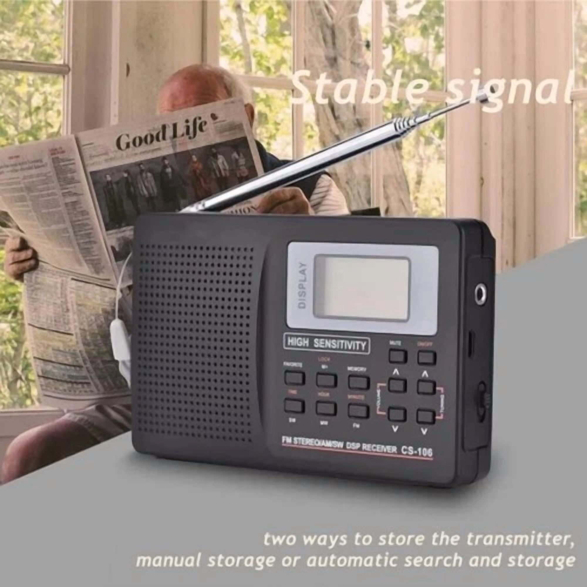 STARLIGHT- Portable Digital Am/Fm Stereo Radio - Sw/Lw/Tv Sound Digital ...