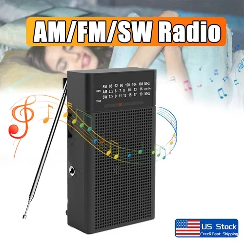 STARLIGHT- Portable Pocket Size Radio Am/Fm/Sw With Telescoping Antenna ...
