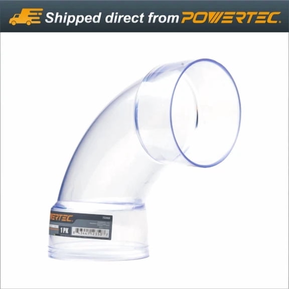 STARLIGHT- Powertec 70368 4" Id 90 Degree Elbow For Dust Collection Pipes, 4" Od Connector