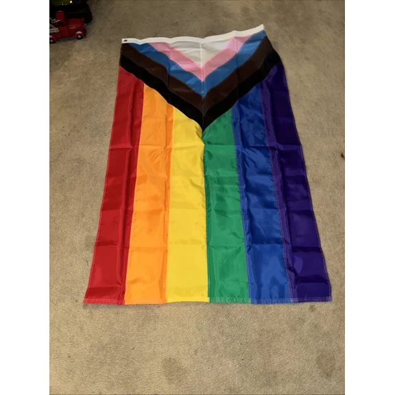 STARLIGHT- Progress Rainbow Pride Premium Waterproof Polyester Flag 4X6Durable Bold