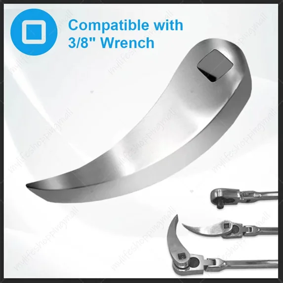 STARLIGHT- Pry Bar Wrench Adapter Head 3/8" Half Shaft Removal Crowbar Adapter Ratchet Tool