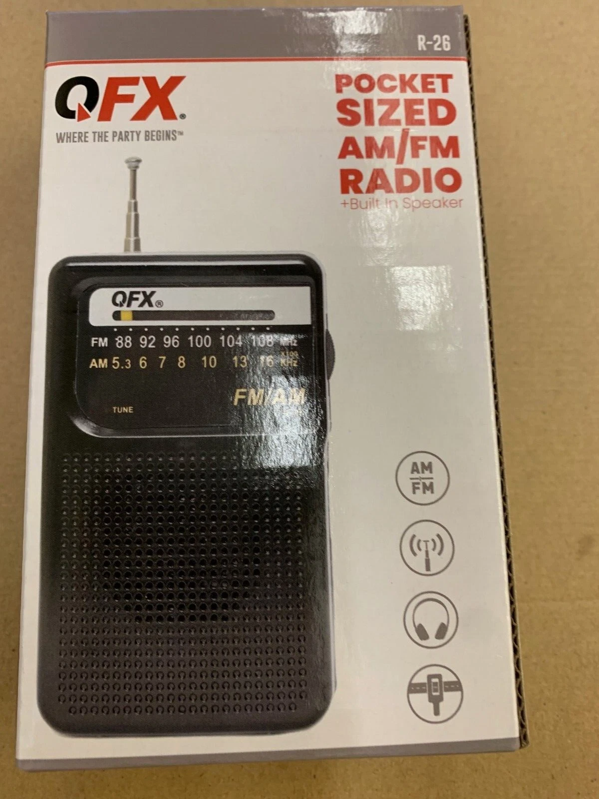 STARLIGHT- Qfx R-26: Pocket Sized Am/Fm Radio & Built-In Speaker ...